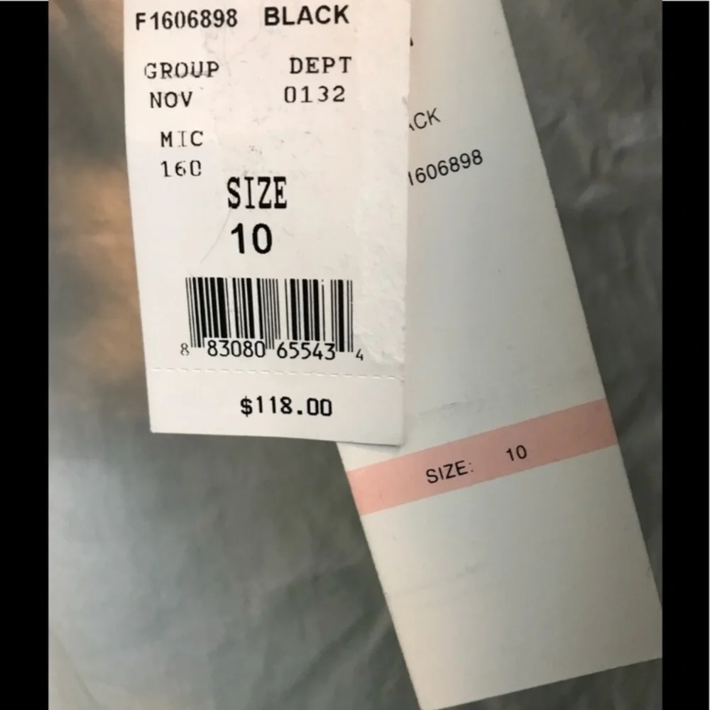 Leslie Fay Black lace sleeveless dress size 10